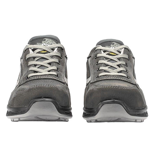 Calzatura di sicurezza Kick S3 - pelle nabuk naturale - taglia 41 - grigio - U-Power