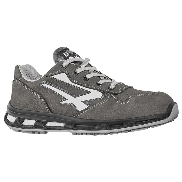 Calzatura di sicurezza Kick S3 - pelle nabuk naturale - taglia 42 - grigio - U-Power