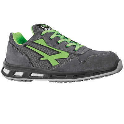 Calzatura di sicurezza Point S1P SRC - nylon/pelle scamosciata - grigio/verde - taglia 45 - U-Power