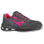Calzatura di sicurezza Verok S1P SRC - nylon/pelle scamosciata - grigio/rosa - taglia 35 - U-Power
