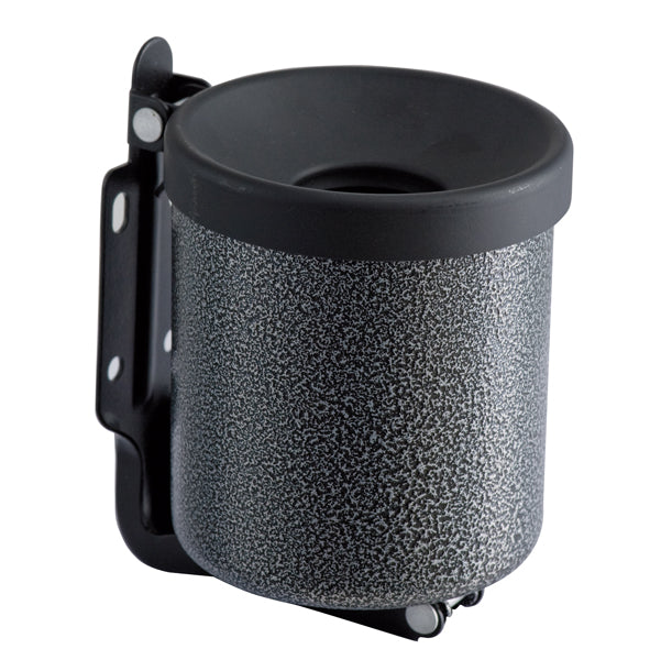 Posacenere murale Nido - diametro 9,5 cm - H 13,5 cm - 0,5 L - metallo verniciato - silver punteggiato - Medial