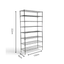 Metallika Scaffale Modulare in Acciaio Cromato 122 × 45 × H 222 cm, 8 Ripiani