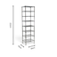 Metallika Scaffale Modulare in Acciaio Cromato 60 × 35 × H 222 cm, 8 Ripiani