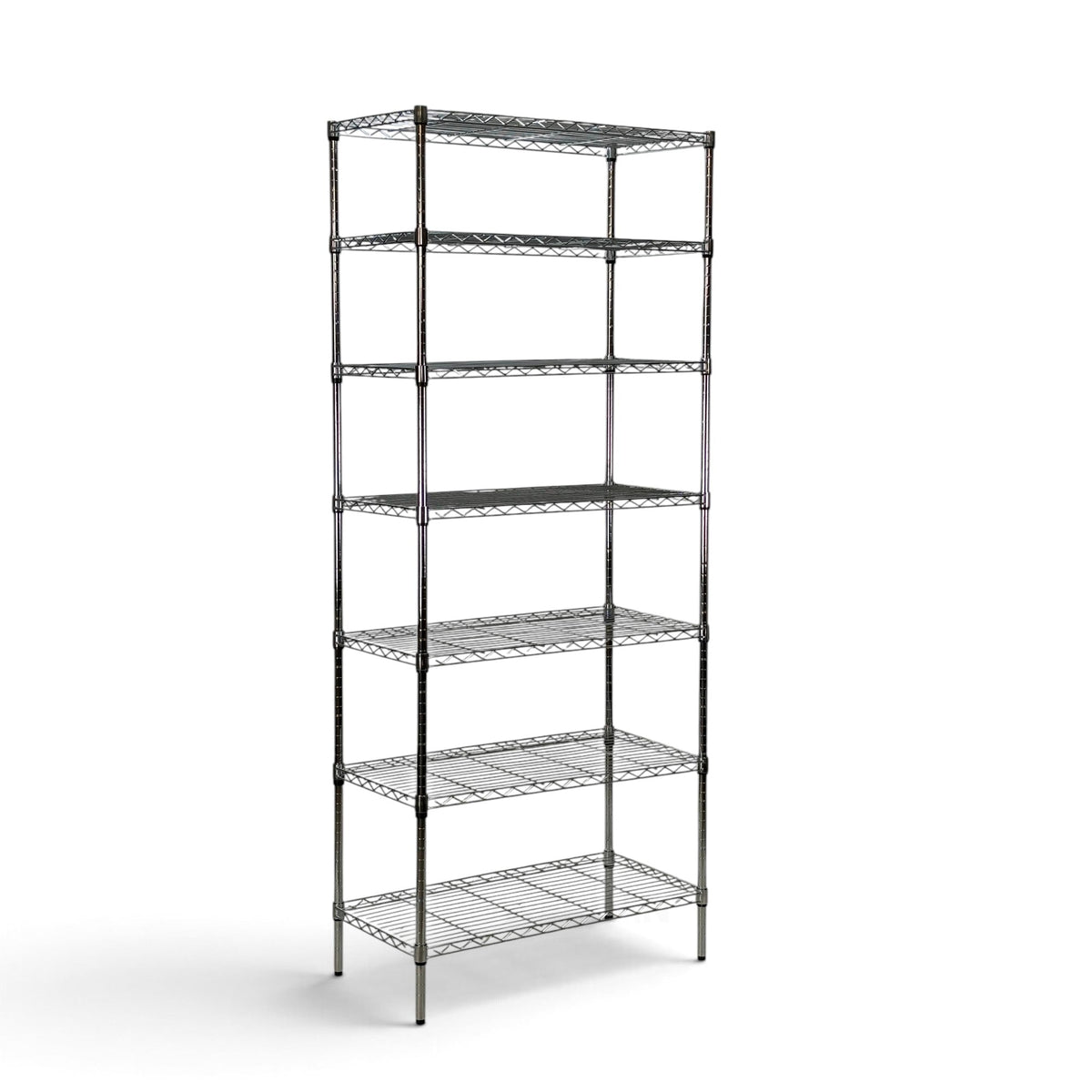 Metallika Scaffale Modulare in Acciaio Cromato 90 × 35 × H 222 cm, 8 Ripiani