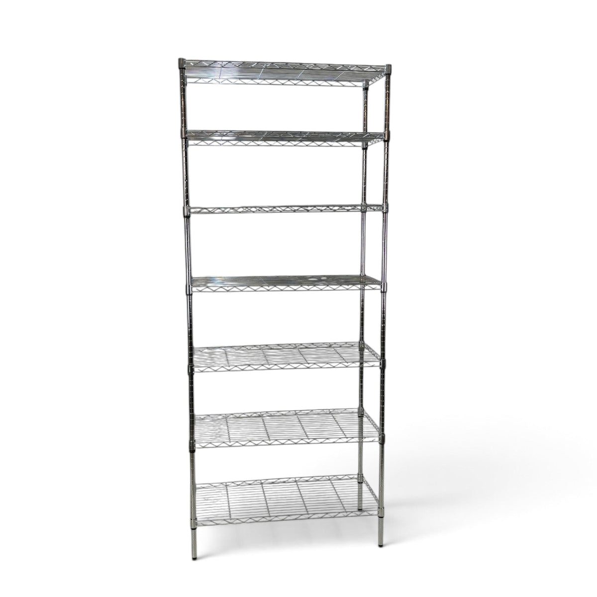 Metallika Scaffale Modulare in Acciaio Cromato 90 × 35 × H 222 cm, 8 Ripiani