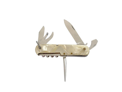 Coltello folding 6 attrezzi manico finta madreperla chiuso 9 cm Made in Italy