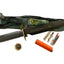 Survival Black Blade 20 cm - dettaglio accessori integrati e fodero cuoio camo Made in Italy