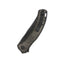 Dettaglio lama D2 black QSP Walrus micarta ruvida marrone 8,6 cm 119 g