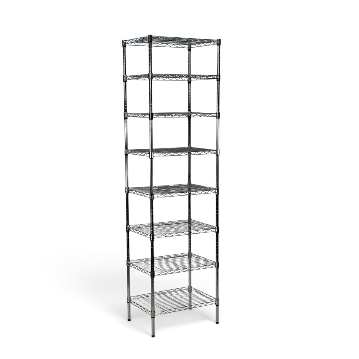 Metallika Scaffale Modulare in Acciaio Cromato 60 × 35 × H 252 cm, 8 Ripiani