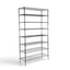 Metallika Scaffale Modulare in Acciaio Cromato 122 × 35 × H 222 cm, 8 Ripiani