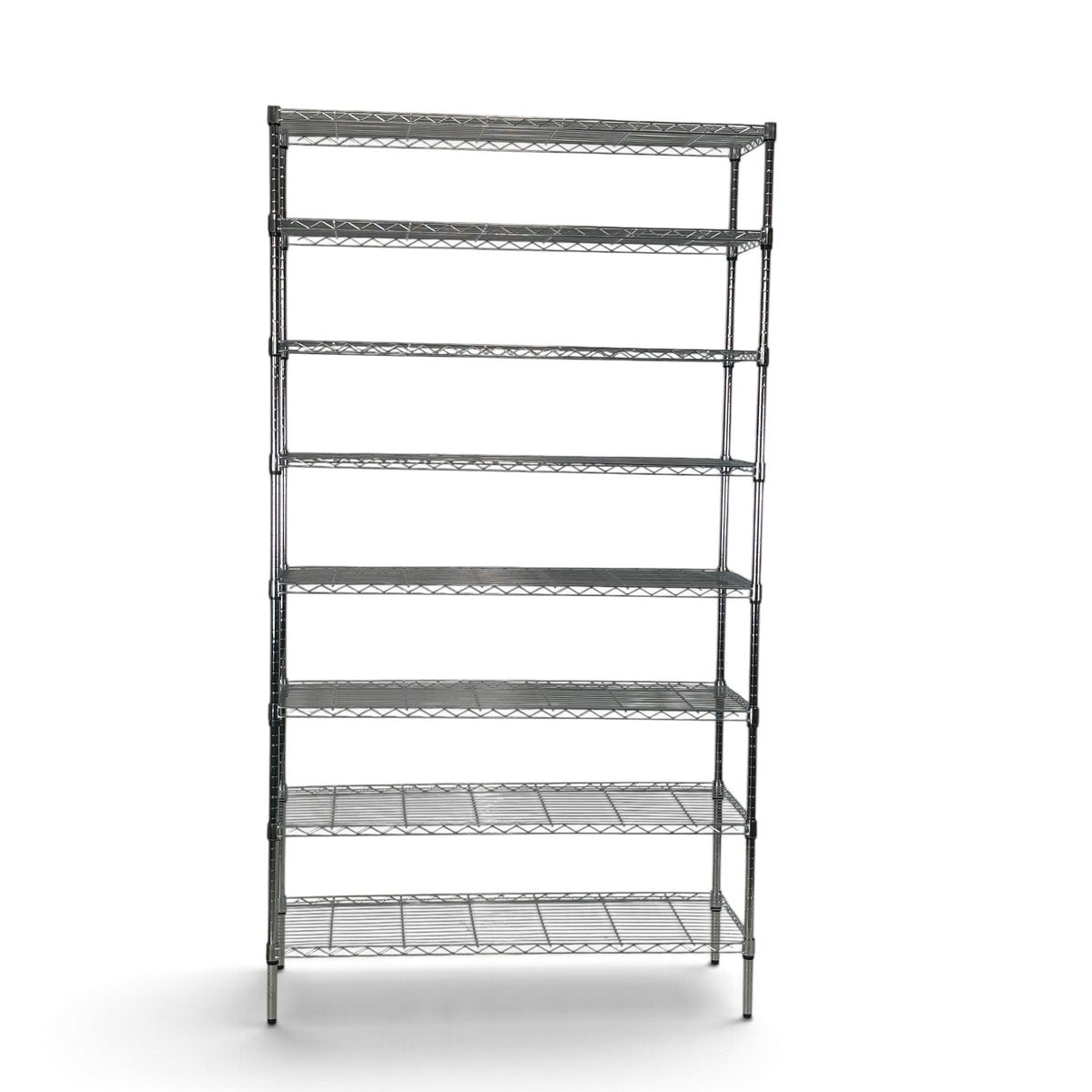 Metallika Scaffale Modulare in Acciaio Cromato 122 × 45 × H 222 cm, 8 Ripiani