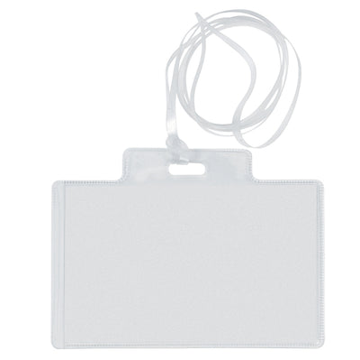 Portanome Pass 3EC - con cordoncino trasparente - 9,5 x 6 cm - PVC - Sei Rota - conf. 10 pezzi