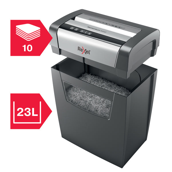 Distruggidocumenti Momentum X410 - a frammenti - 23L - Rexel