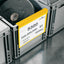 Buste identificative - con aletta pieghevole - A5 orizzontale - giallo - Durable - conf. 50 pezzi