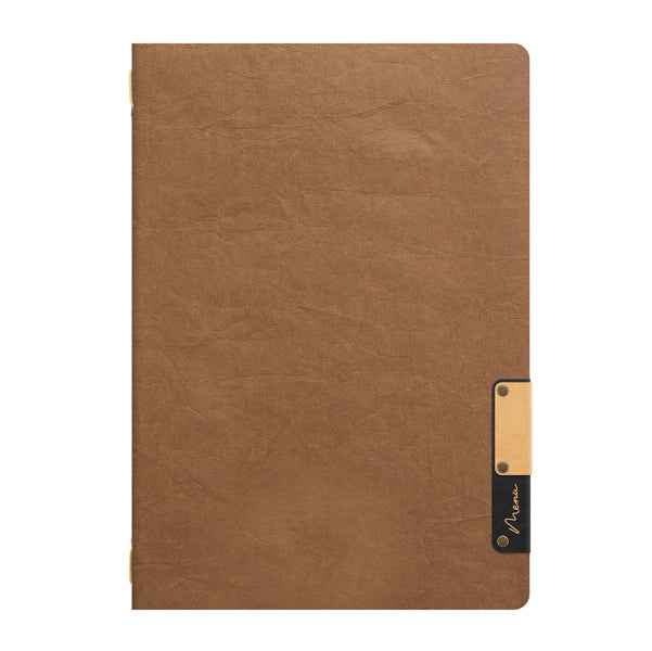 Portamenù Nature - 1 inserto doppio - A5 - 24,9 x 17,5 cm - marrone - Securit