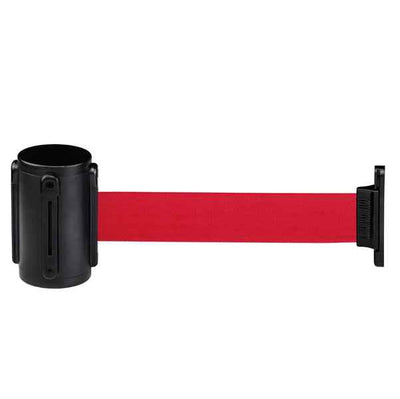 Segnapercorso murale Alfa Mural - nero - diametro 6 cm - con nastro rosso da 200 cm - Medial