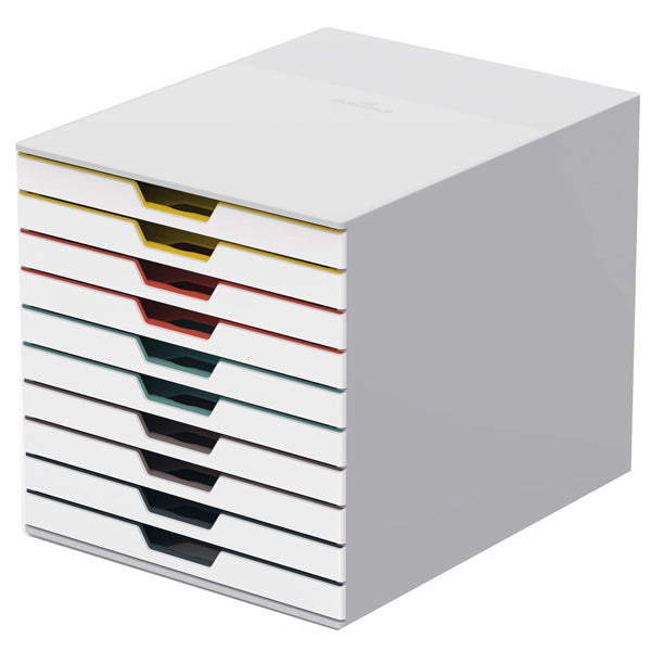Cassettiera Varicolor - 28 x 35,6 x 29,2 - 10 cassetti - Durable