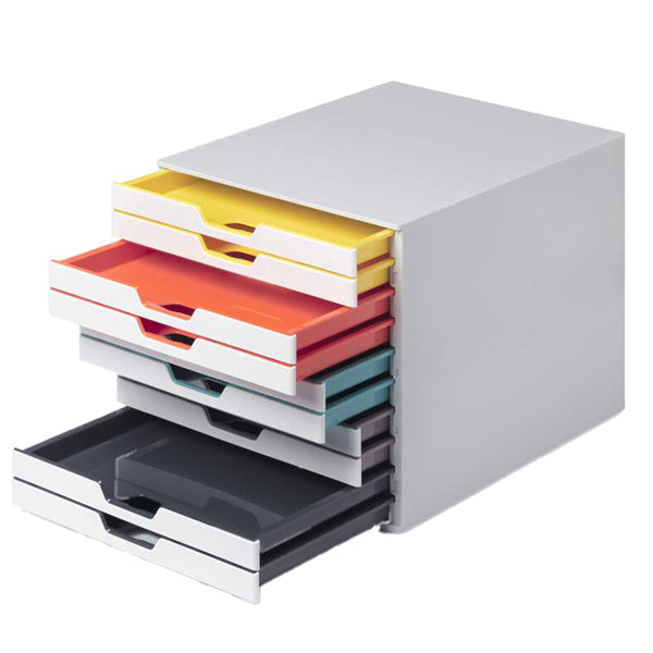 Cassettiera Varicolor - 28 x 35,6 x 29,2 - 10 cassetti - Durable