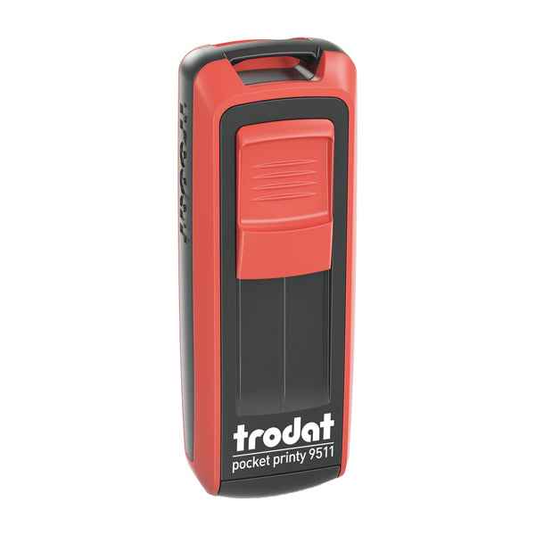 Timbro tascabile Pocket Printy 9512 - personalizzabile - 47 x 18 mm - 5 righe - autoinchiostrante - Trodat