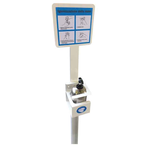 Piantana da terra porta dispenser da 500ml - max Ø 80mm - Metalplus