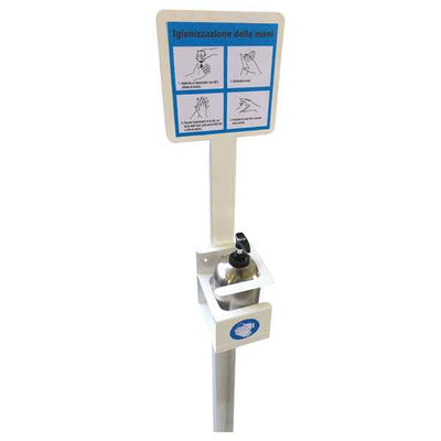 Piantana da terra porta dispenser da 500ml - max Ø 80mm - Metalplus