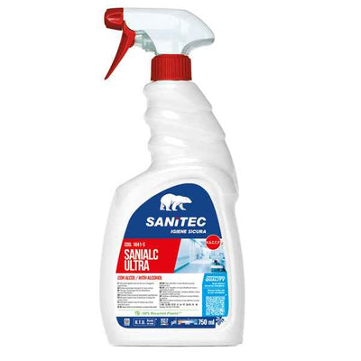 Detergente alcolico Sanialc Ultra - per superfici e tessuti - trigger 750 ml - Sanitec
