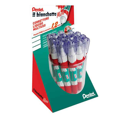 Correttore liquido Bianchetto Micro - 7 ml - Pentel - expo 36 pezzi