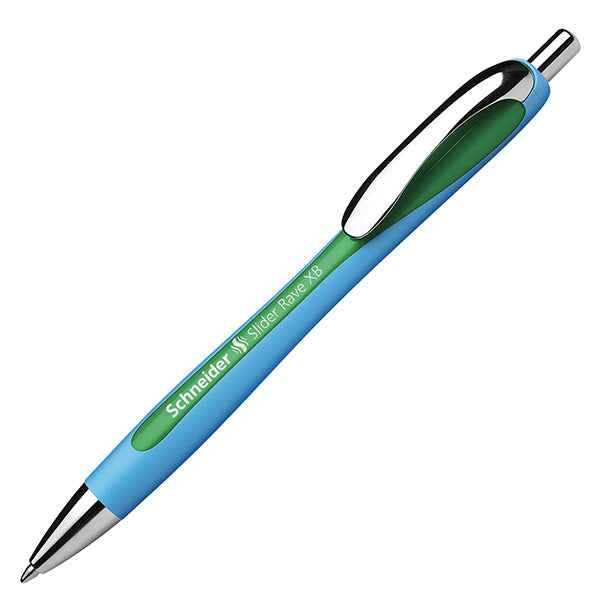 Penna sfera Slider Rave - colori assortiti (blu/nero/rosso/verde - Schneider - expo 30 pezzi