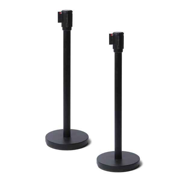 Colonnina segnapercorso - nero - con nastro nero 250 cm