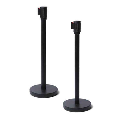 Colonnina segnapercorso - nero - con nastro nero 250 cm