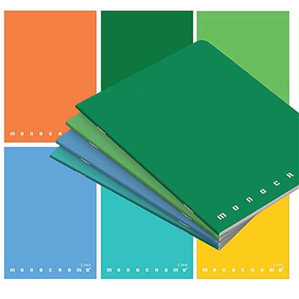 Maxiquaderno Monocromo Green Pigna - A4 - 1 rigo - 42 fogli - 80 gr - Pigna