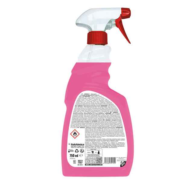 Detergente multisuperficie Sanialc - trigger 750 ml - alcolico - Sanitec