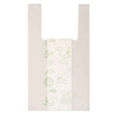 Shoppers Mini - 22 x 40 cm - mater-bi - bianco - scatola 500 pezzi