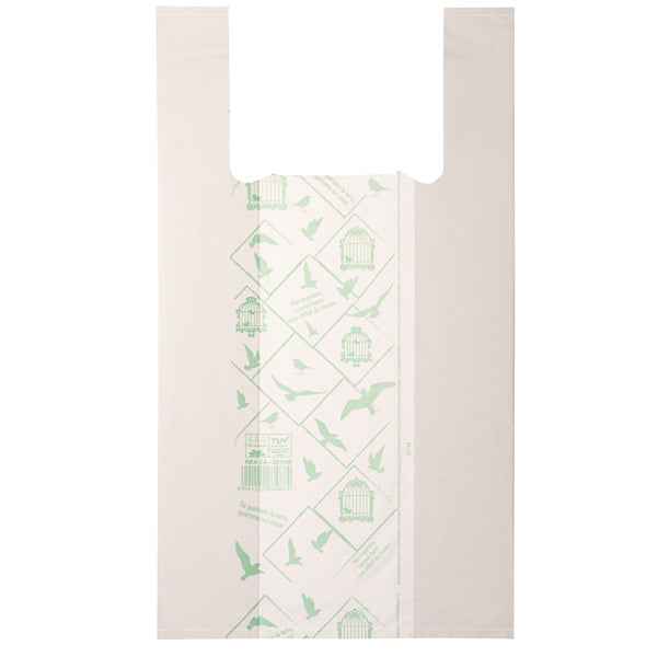 Shoppers Midi - 28 x 50 cm - mater-bi - bianco - scatola 500 pezzi