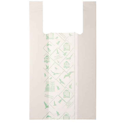 Shoppers Midi - 28 x 50 cm - mater-bi - bianco - scatola 500 pezzi
