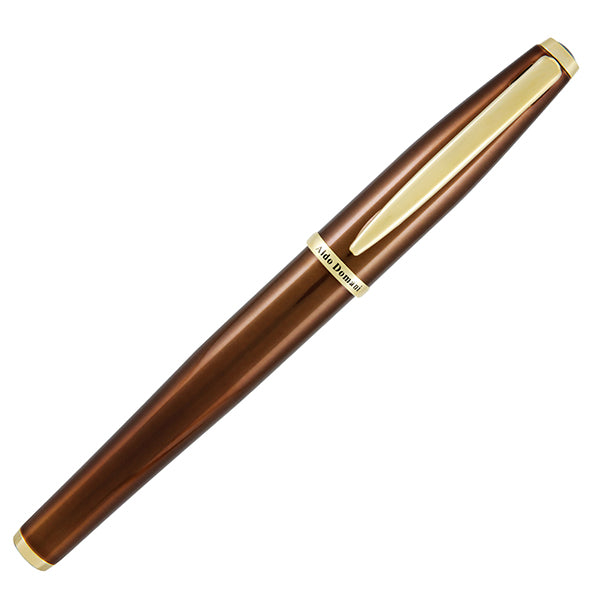 Penna stilografica Aldo Domani - punta M - fusto tabacco - Monteverde