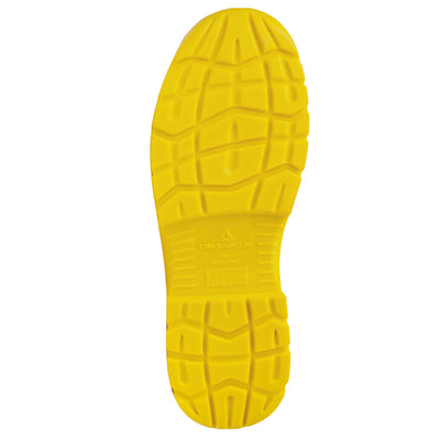 Calzatura di sicurezza Rimini 4 S1P SRC - pelle scamosciata perforata - numero 42 - beige/giallo - Deltaplus