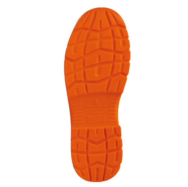 Calzatura di sicurezza Rimini 4 S1P SRC - pelle scamosciata perforata - numero 39 - blu/arancio - Deltaplus
