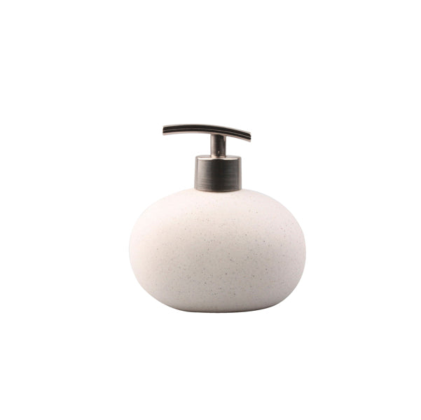 Dispenser sapone Stone - da banco - capacità 480 ml - bianco - King Collection