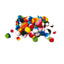Pompon a strisce - 10-35 mm - colori assortiti - DECO - busta 100 pezzi
