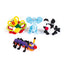 Pompon a strisce - 10-35 mm - colori assortiti - DECO - busta 100 pezzi