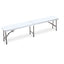 Panca Horeca - pieghevole - 44 x 30 x 183 cm - acciaio/HDPE - bianco - Garden Friend