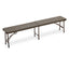 Panca Horeca - pieghevole - 44 x 30 x 183 cm - acciaio/HDPE - noce - Garden Friend