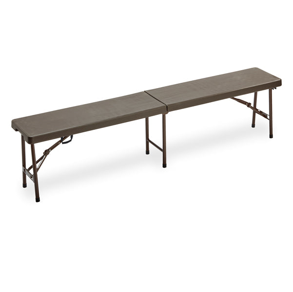 Panca Horeca - pieghevole - 44 x 30 x 183 cm - acciaio/HDPE - noce - Garden Friend