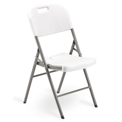 Sedia Horeca - pieghevole - 88 x 50 x 45 cm - acciaio/HDPE - bianco - Garden Friend