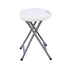 Sgabello Horeca - pieghevole - 44 x 30 x 30 cm - acciaio/HDPE - bianco - Garden Friend