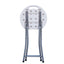 Sgabello Horeca - pieghevole - 44 x 30 x 30 cm - acciaio/HDPE - bianco - Garden Friend