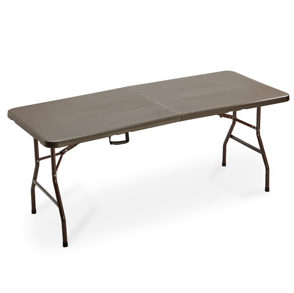 Tavolo Horeca - pieghevole - 74 x 76 x 183 cm - acciaio/HDPE - noce - Garden Friend