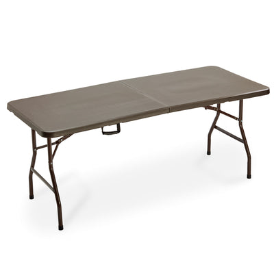 Tavolo Horeca - pieghevole - 74 x 76 x 183 cm - acciaio/HDPE - noce - Garden Friend