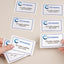 Etichette badge - in seta acetata - laser - rimovibili - 80 x 50 mm - 10 et/fg - 20 fogli - bianco - Avery